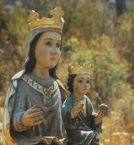 Imatge de la Mare de Du de la Fontsanta, Subirats, on celebro missa els diumenges a les 19 h.